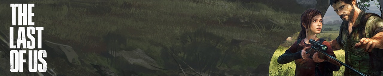 A still from. the last of us where ellie is holding a gun and Joe is pointing to where she has to shoot.